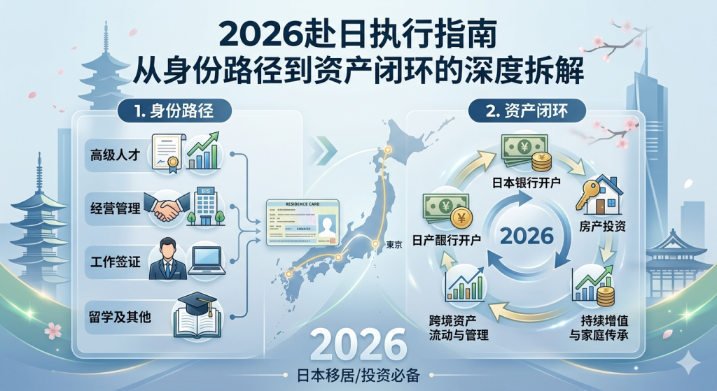 2026 赴日执行指南：从身份路径到资产闭环的深度拆解